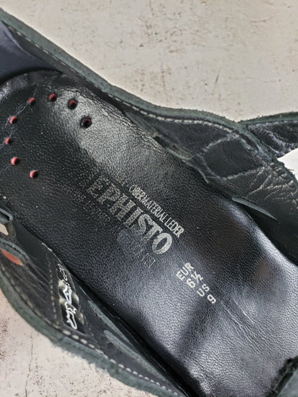 Mephisto Perforated Shoes Mary Janes Black Leather Nubuck Comfort Shoe size 9 - Picture 5 of 12